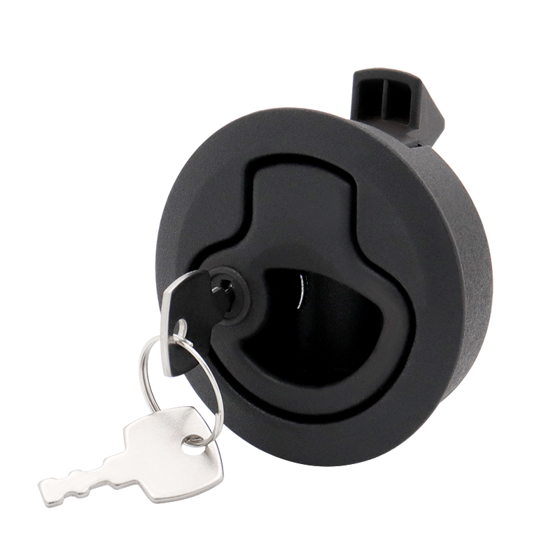 Black Pull Ring Slam Latch Camper RV Cabinet door Plane Lock Boat Marine Hardware Flush Fingers Safe