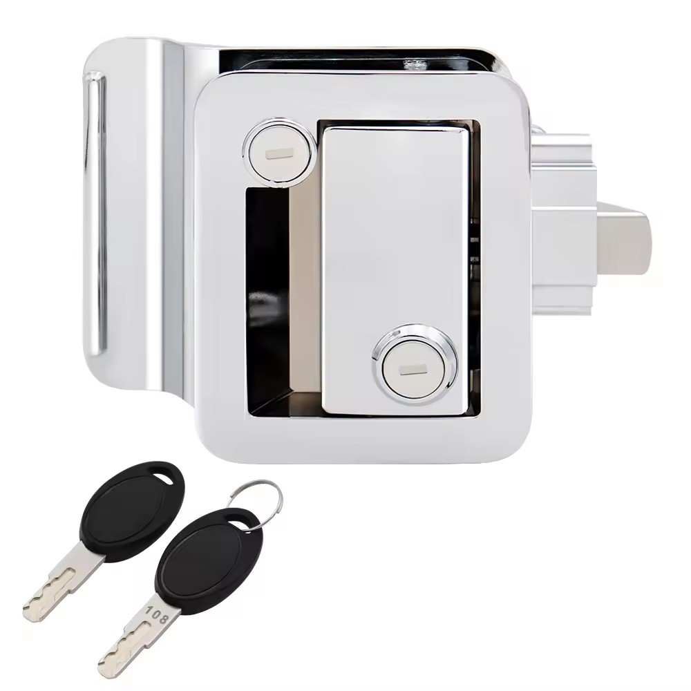 White Handle Latch Camper Outdoor Lock RV Car Paddle Entry Door Lock Latch Handle Knob RV Door Locks