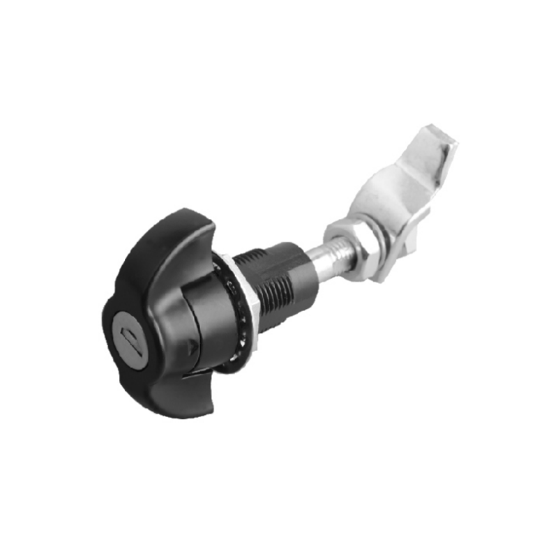 mini Round swing handle cam lock bolt waterproof locker cabinet knob quarter turn latch Black Quarte