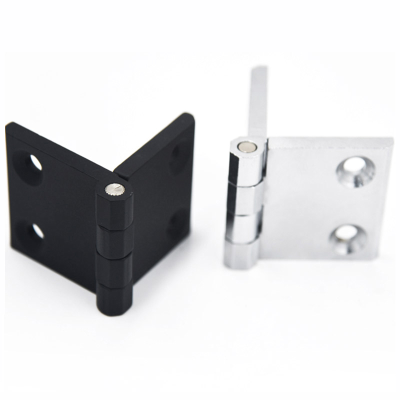 Zinc Alloy Black Nylon Adjustable Torque American Style Corner Door Square Hinge Electric Cabinet To