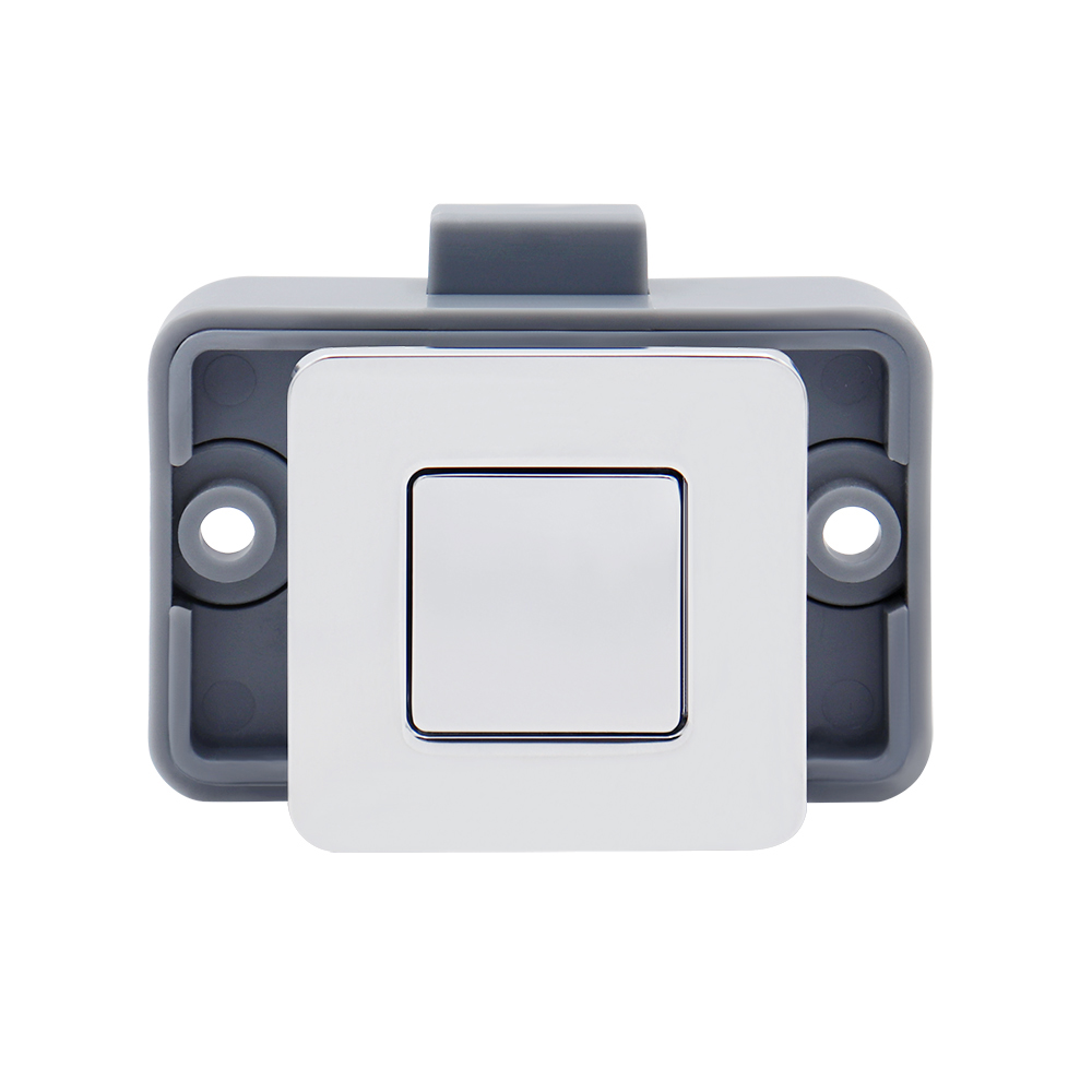 Metal Push Button Latch Square Push Lock Marine Latch for Boats Yachts Motorhome Caravan RV Campers