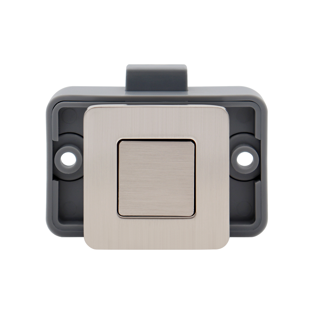 RV Square Push Locks Cabinet Door Pulls Drawer Push Button Locks No Pull Concealed Keyless Push Locks