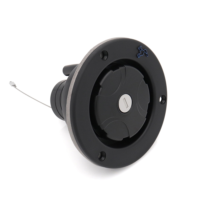 RV Gravity Filler with Lock Black Round 